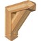 Ekena Millwork Traditional Arts and Crafts Rough Sawn Bracket w/ Offset Brace, Western Red Cedar, 8"W x 26"D x 26"H BKT0806X26X26TRA03RWR - alternate 1
